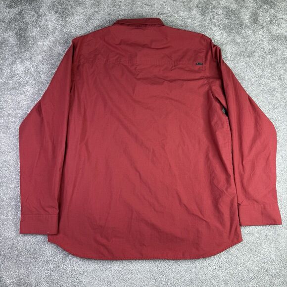5.11 Tactical Shirt Men’s XL Red Snap Down Long Sleeve Military LEO - Picture 4 of 7